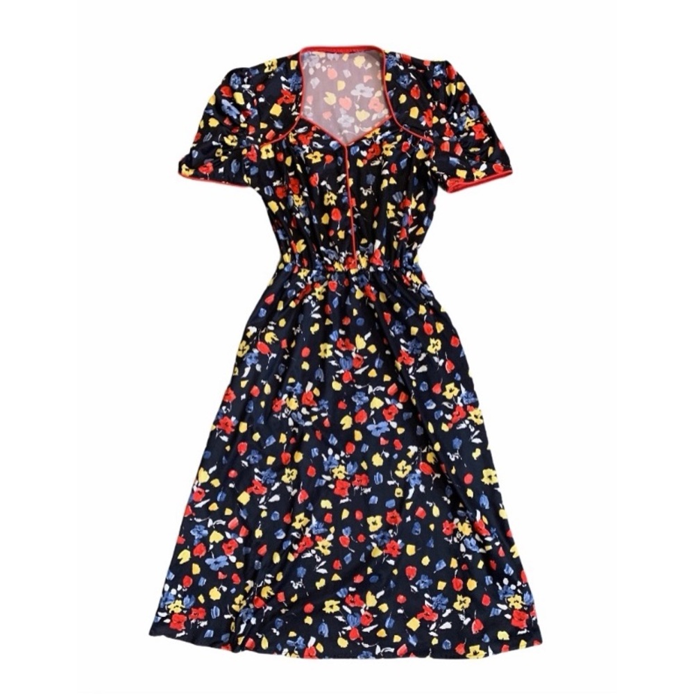 Vintage A-line Floral Dress